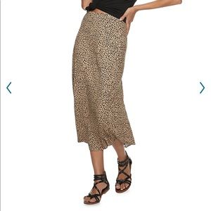 XS Leopard print midi-skirt